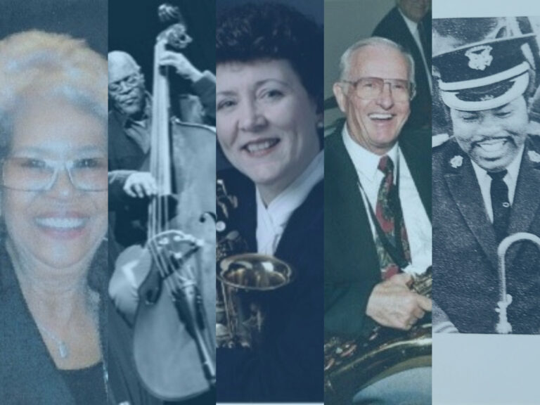 A collage of five black and white portraits featuring diverse individuals, likely indicating a celebration of their unique stories or careers.